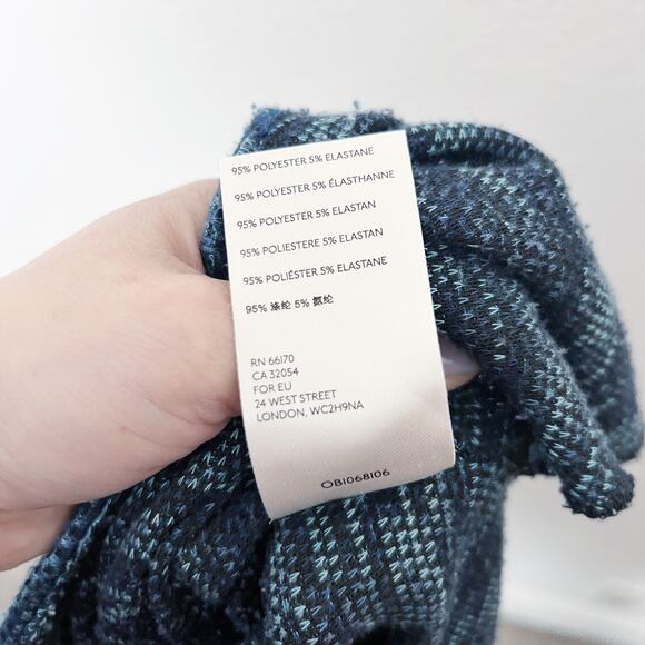 [Free People] Blue Sunny Days Turtleneck Knit Oversized Sweater Size Medium M - Picture 13 of 13